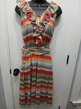 Ralph Lauen Southwest Ruffle Dress